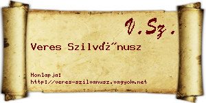 Veres Szilvánusz névjegykártya